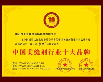 美縫劑行業(yè)實力品牌